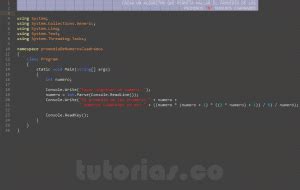 Operadores VisualStudio C Promedio De Numeros Cuadrados Tutorias Co