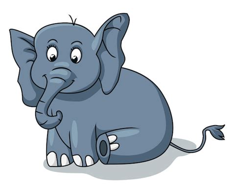 Lindo Elefante Sentado Caricatura Car Cter Vector Ilustraci N