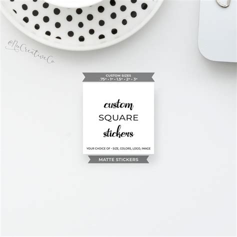 Custom Square Stickers Stickers Logo or Image Branding and Packaging ...