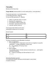 Ap Bio Chp 14 Notes Pdf Heredity Mendel And The Gene Idea Gregor