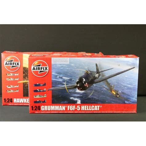 Boxed 1 24 Scale Airfix A19004 Grumman F6F 5 Hellcat Plastic Model Kit