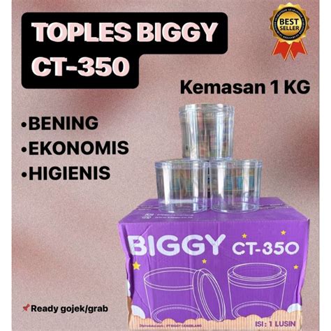 Jual Toples Kue Biggy 1kg Dus Lusinan Toples Semprong Bening Shopee