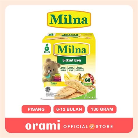 Jual MILNA BABY BISKUIT PISANG 130G Shopee Indonesia