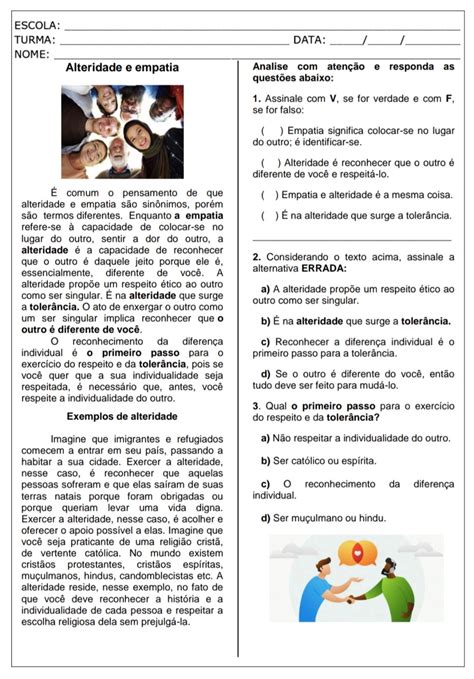 👍ensino Religioso Atividade Para Trabalhar O Ensino Religioso