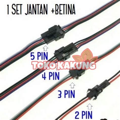 Jual Soket Penyambung Kabel Set Pcs Pin Pin Pin Pin Konektor