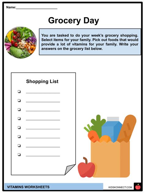 Vitamins Facts And Worksheets For Kids Types Sources Function