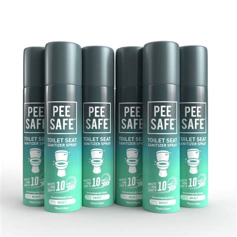 Pee Safe Toilet Seat Sanitizer Spray Mint 75 Ml Pack Of 6 Box At