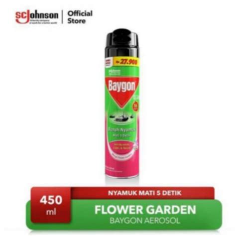 Baygon Aerosol Flower Garden Ml Ml Double Nozzle Dan Baygon