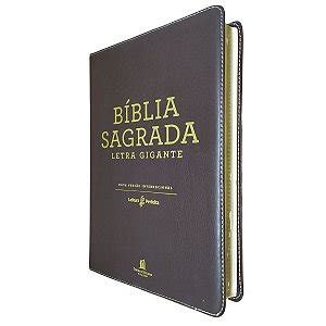 B Blia Sagrada Letra Extragigante Ntlh Capa Luxo Marrom Gospel