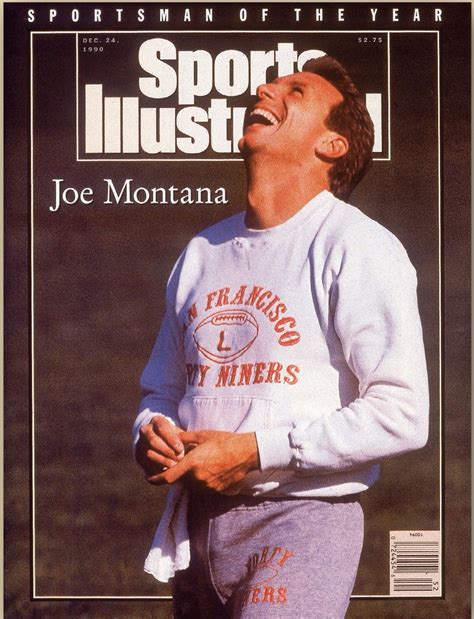 Joe Montana San Francisco 49ers 1990 Sportsman Of The Year Sports