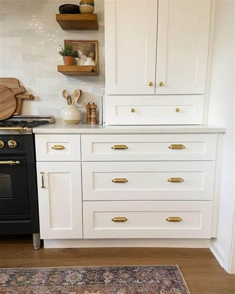 Black And White Kitchen With Brass Accents Soul Lane