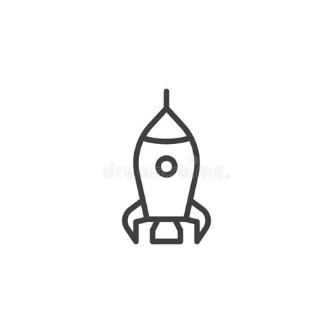 Rocket Launch Line Icon Outline Vector Sign Linear Pictogram Isolated