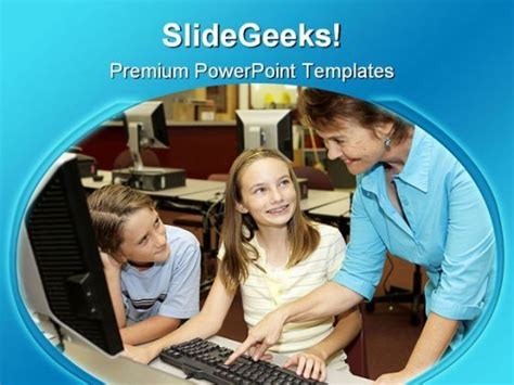 Helpful Teacher Education PowerPoint Template 1110