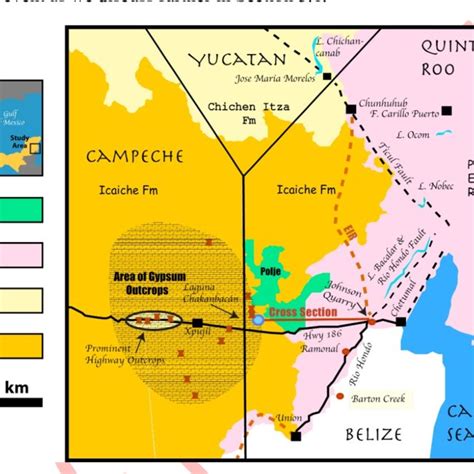 Geologic Map Of The Southeastern Mexican Yucatán Peninsula My Showing Download Scientific