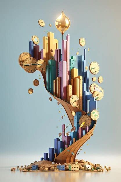 Premium Photo Isolated Investment Growth 3d Illustration