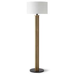 Karayan Modern Classic Antique Brass Swing Arm Floor Lamp Kathy Kuo Home