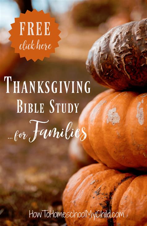 Thanksgiving Bible study for families & kids is FREE for you