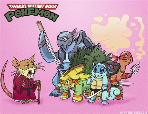 Teenage Mutant Ninja Pokemon By Ogawaburukku On Deviantart Tmnt Pokemon Teenage Mutant Ninja