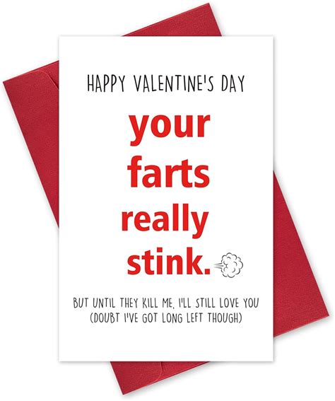 Amazon Leinessy Funny Valentines Day Card For Husband Your Farts