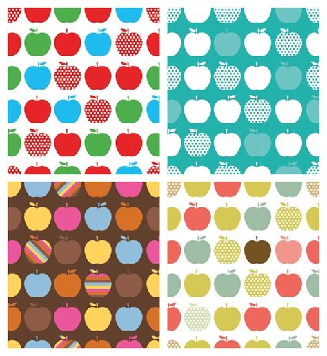 Premium Vector Apples Seamless Vector Pattern Design