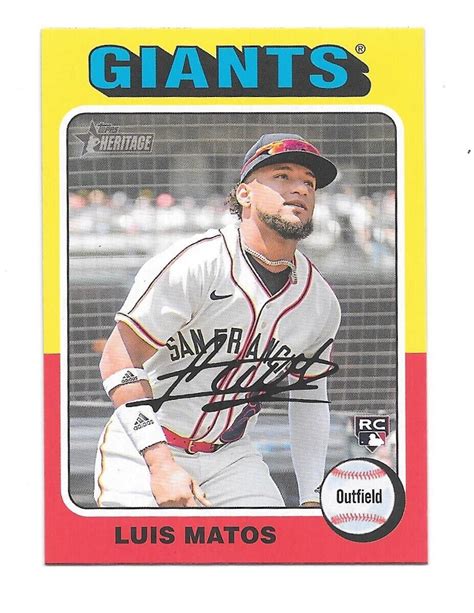 Topps Heritage Luis Matos Rc Image Variations San Francisco