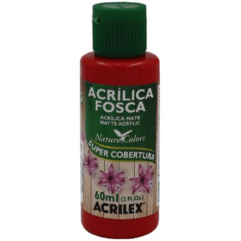 Tinta Acrílica Vermelho Fogo Acrilex 60ml Redelease