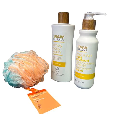 Raw Sugar Body Wash Lotion Bundle Lemon Sugar Beauty