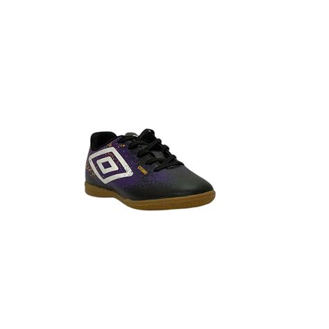 Chuteira Futsal Umbro Cosmic Infantil Preto Roxo Saito Cal Ados