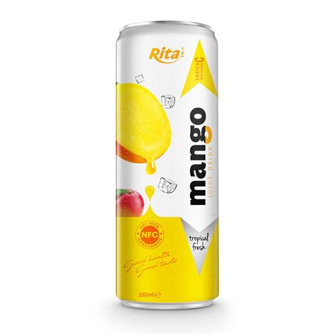 Fruit Drinks 330 Ml Slim Canned Mango Juice Drink