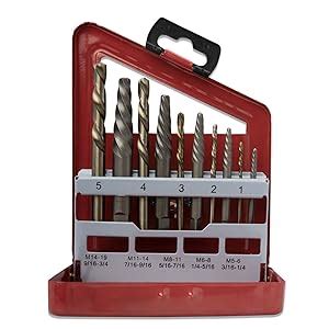 Neiko A Screw Extractor And Left Hand Drill Bit Set Piece