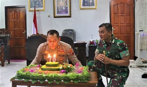 Dandim Yawa Sampaikan Selamat Hari Bhayangkara Ke Kepada