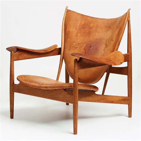 Finn Juhl A Teak And Natural Brown Leather Chieftain Chair By Niels