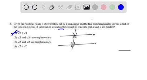 Solved Parallel Lines Intersected By Transversal Line As 22 Line M And Line N Are Shown