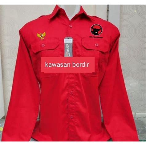 Jual Seragam Partai PDI Baju PDI Kemeja PDI Kemeja Partai PDIP Di Lapak