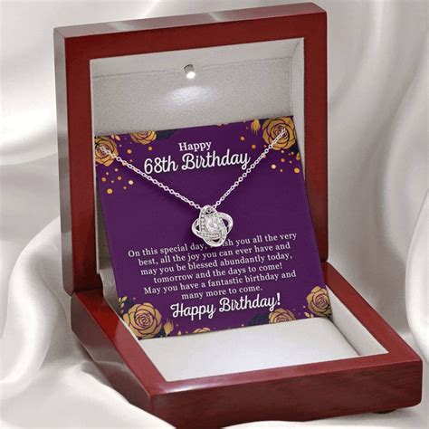 68th Birthday Necklace T For A Woman Turning 68 Years Old Etsy