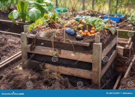 Kompostieranlage Im Garten Mit W Rmern Und Anderen Regenw Rmern