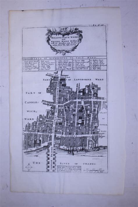 Billingsgate Ward Bridge Ward antique map – Maps and Antique Prints