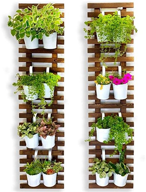 Shoplala Wall Planter Pack Wooden Hanging Large Planters For Indoor