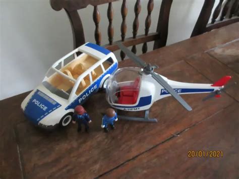 Playmobil City Action Police Patrouille Voiture H Licopt Re Moteur