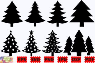 Christmas Tree Silhouette Tree Svg Graphic By Digitaldesignssvgbundle