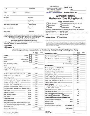 Fillable Online Lincoln Ne C L Permit M Mc Building Permit B