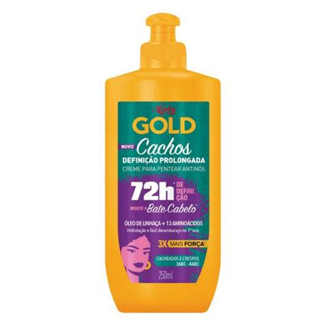 Creme para Pentear Niely Gold Cachos Definição Prolongada Frasco 250ml