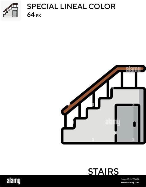 Stairs Special Lineal Color Icon Illustration Symbol Design Template