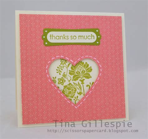 Scissors Paper Card: February Customer Thank You Cards