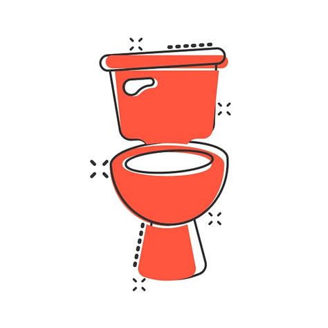 Premium Vector Toilet Bowl Icon In Comic Style Hygiene Cartoon Vector