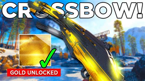 New Easy Gold Crossbow Unlock R1 Shadowhunter Gold Camo Fast In