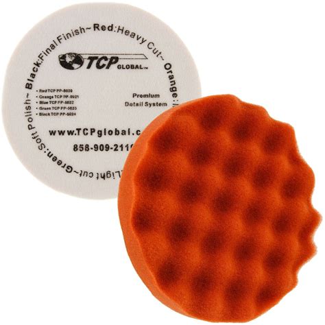 8 Red Waffle Foam Buffing Pad Extra Coarse Cutting Buffing Hook And Loop