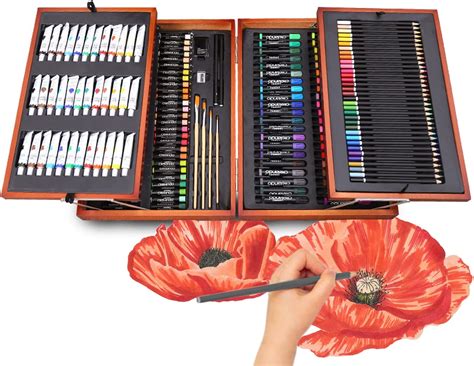 Kit de Dessin 174 Pièces Malette Dessin Supérieur Set de Dessin Enfant