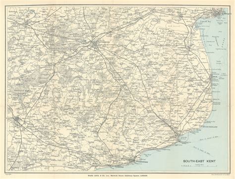 Canterbury Antique Town City Plan Kent Baedeker Old Map Chart