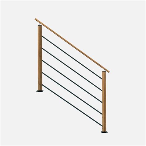 Universel Arrière Tous les deux garde corps escalier aluminium en kit